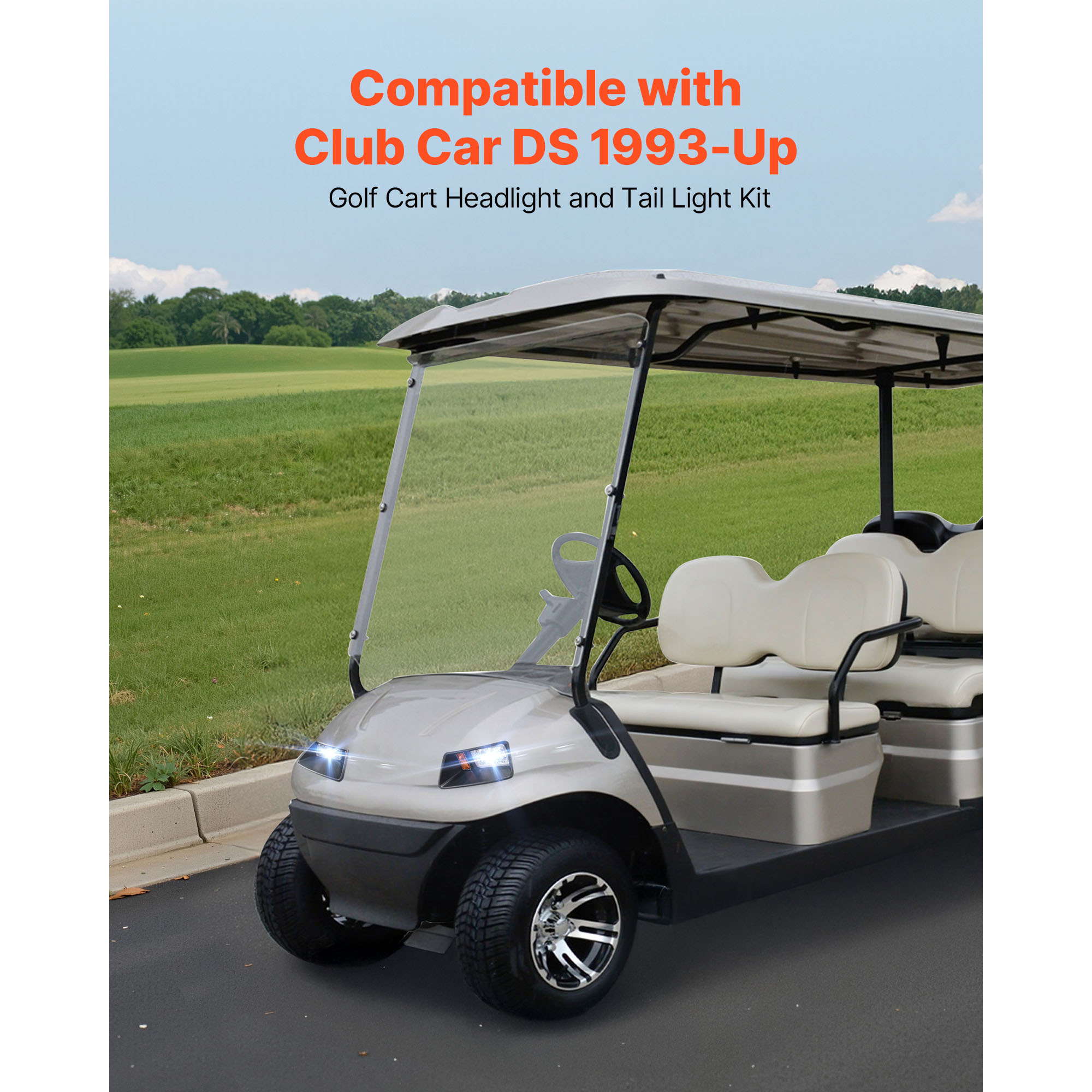 Led Headlight And Tail Light Kit For Club Car Ds Golf Cart_voghion.com